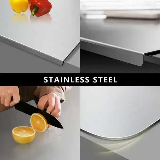 Premium Stainless Steel Chopping Board – Non-Slip, Durable, Hygienic Kitchen Cutting Board